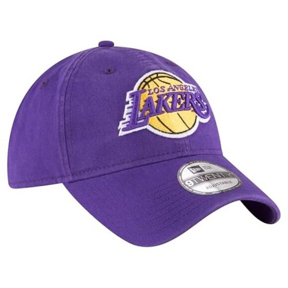 NWT New Era Unisex NBA 9TWENTY Adjustable Cap Hat Los Angeles Lakers Purple - Picture 3 of 4